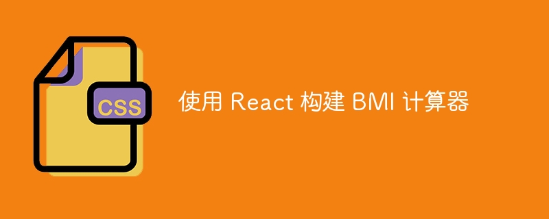 使用 React 构建 BMI 计算器