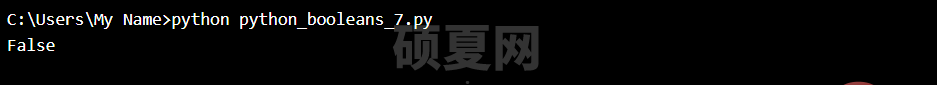 Python布尔值实例代码分析