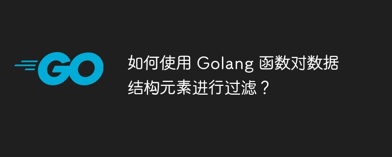 如何使用 Golang 函数对数据结构元素进行过滤？