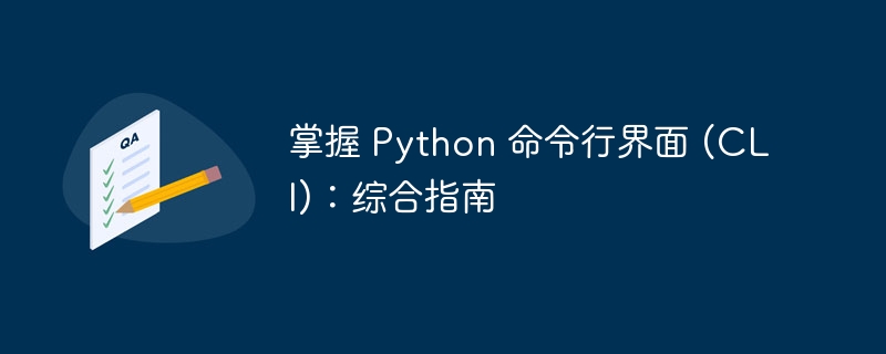 掌握 python 命令行界面 (cli)：综合指南