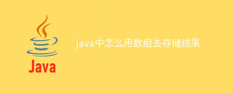 java中怎么用数组去存储结果