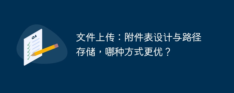 文件上传：附件表设计与路径存储，哪种方式更优？