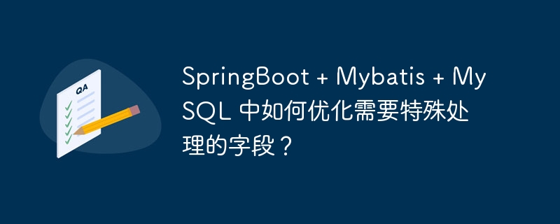 SpringBoot + Mybatis + MySQL 中如何优化需要特殊处理的字段？