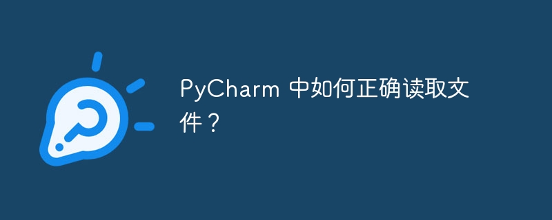 PyCharm 中如何正确读取文件？