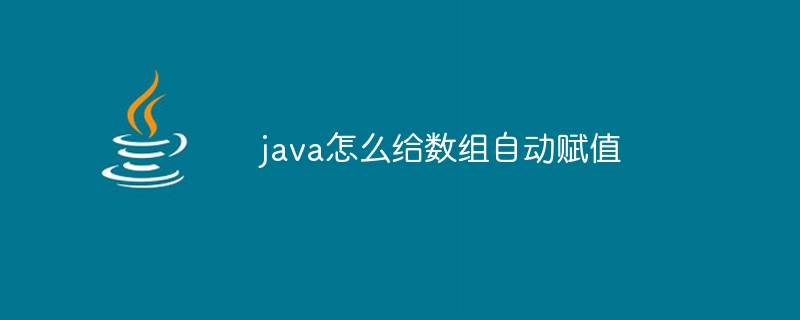 java怎么给数组自动赋值