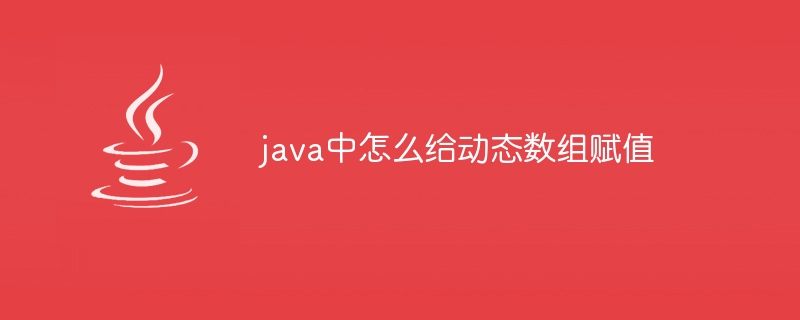 java中怎么给动态数组赋值