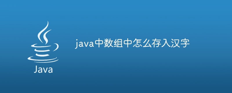 java中数组中怎么存入汉字