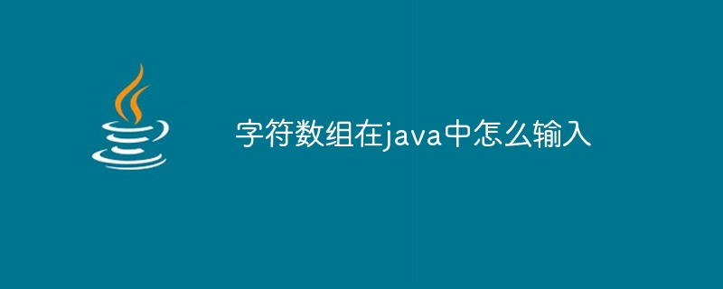 字符数组在java中怎么输入