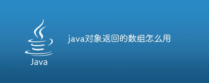 java对象返回的数组怎么用