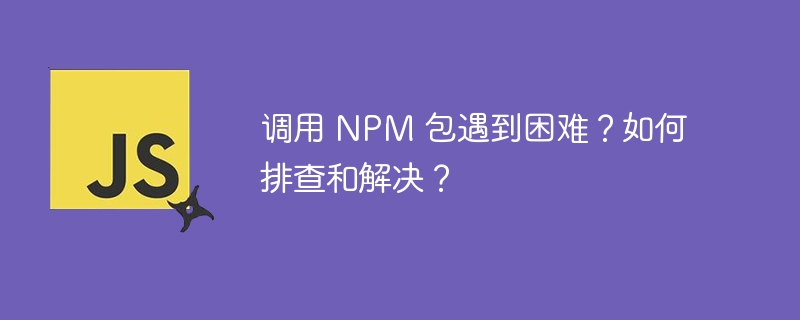 调用 NPM 包遇到困难？如何排查和解决？