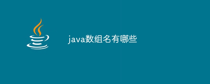 java数组名有哪些