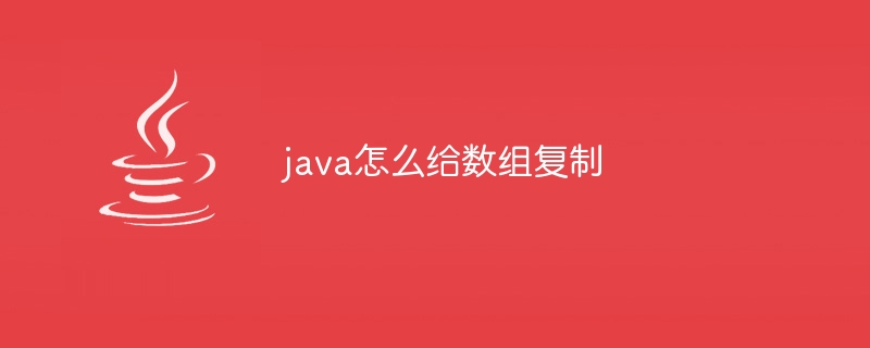 java怎么给数组复制