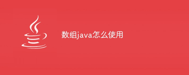 数组java怎么使用