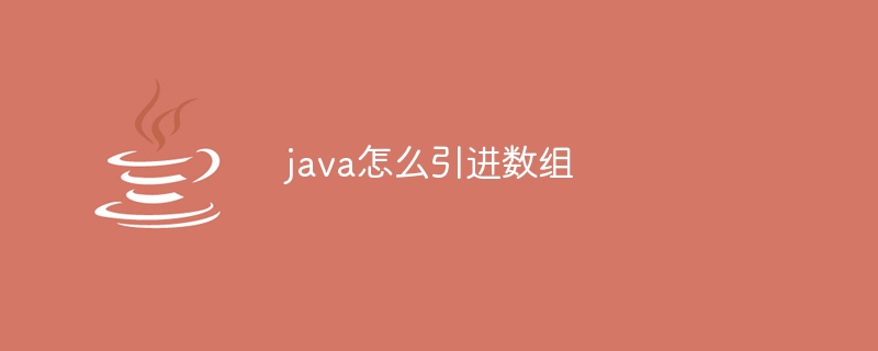 java怎么引进数组