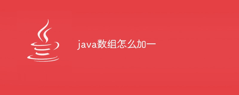 java数组怎么加一