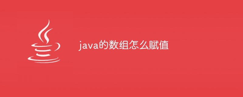 java的数组怎么赋值