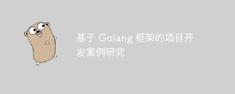 基于 Golang 框架的项目开发案例研究