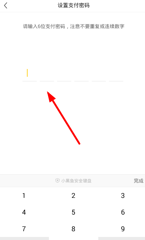 小黑鱼中设置支付密码的详细图文讲解截图