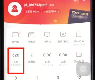 京东查看京豆明细的简单操作截图