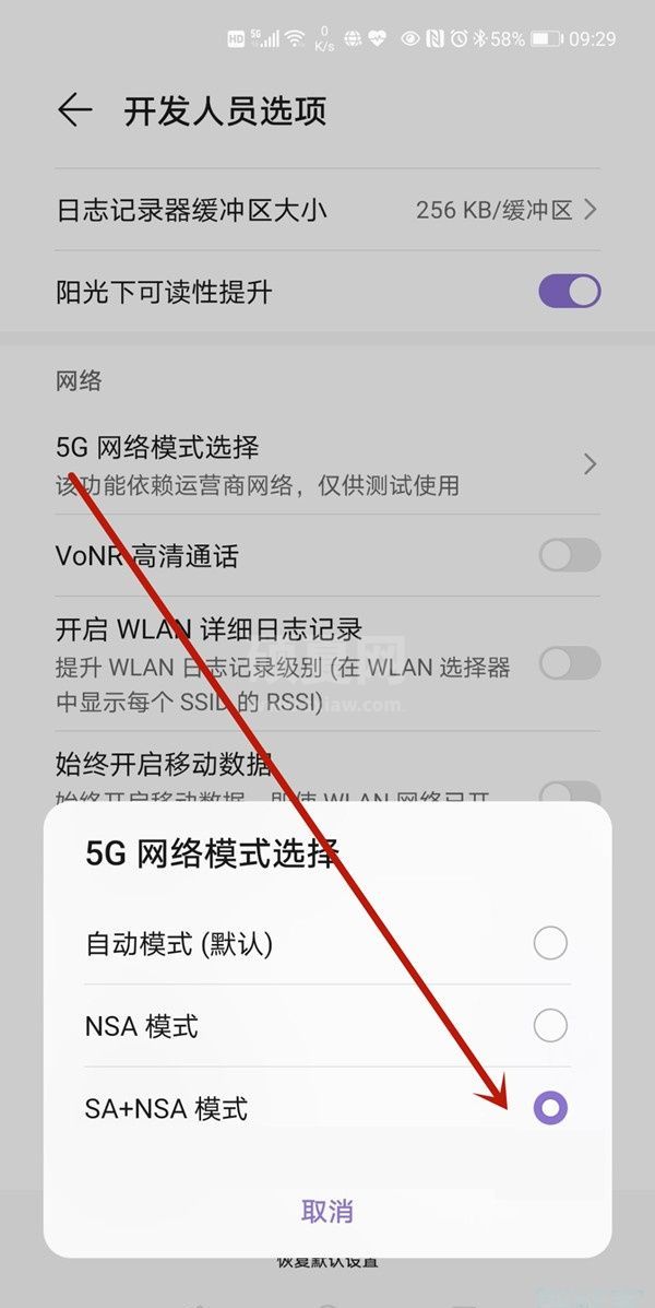 华为SA模式在哪里 华为开启sa模式步骤截图