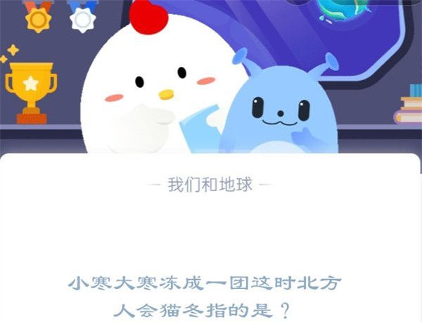 小寒大寒冻成一团这时北方人会猫冬指的是?支付宝蚂蚁庄园1月5日答案