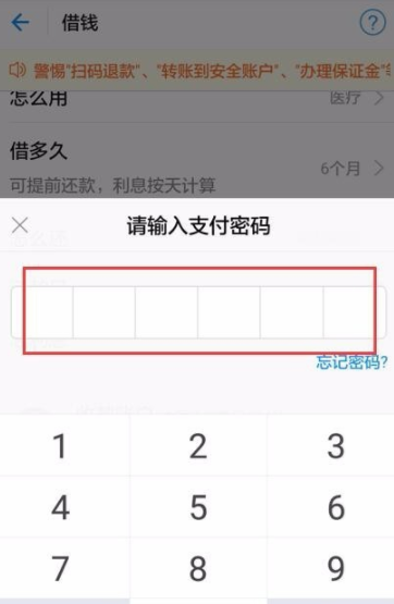 支付宝使用蚂蚁借呗借钱的操作过程截图