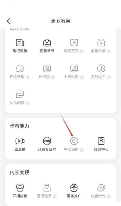 小红书怎么申请原创保护?小红书申请原创保护方法截图