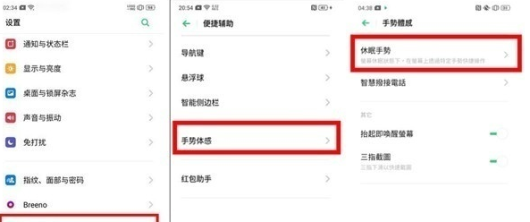 OPPO Ace2黑屏手势设置方法截图