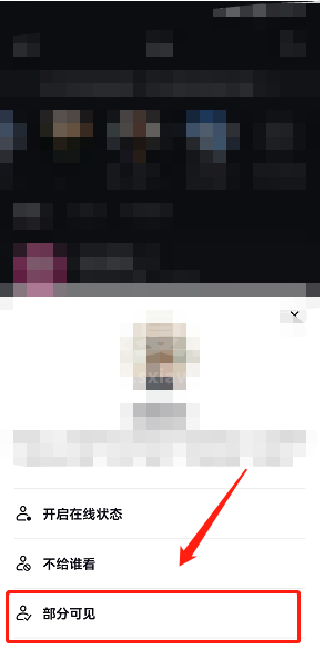 抖音在线状态部分可见怎么设置？抖音在线状态部分可见设置教程截图