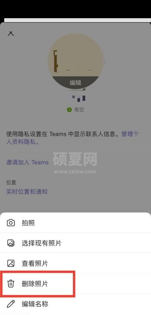 Microsoft Teams怎么删除头像图片？Microsoft Teams删除头像图片教程截图