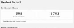 RedmiNote9跑分多少 RedmiNote9跑分介绍