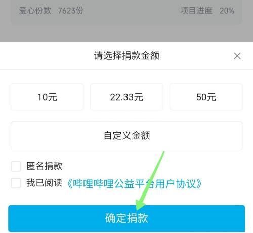 哔哩哔哩公益怎么捐款？哔哩哔哩公益捐款教程截图