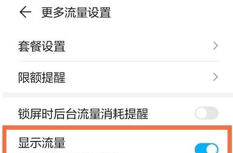 荣耀x20se怎么打开流量显示?荣耀x20se打开流量显示的方法截图