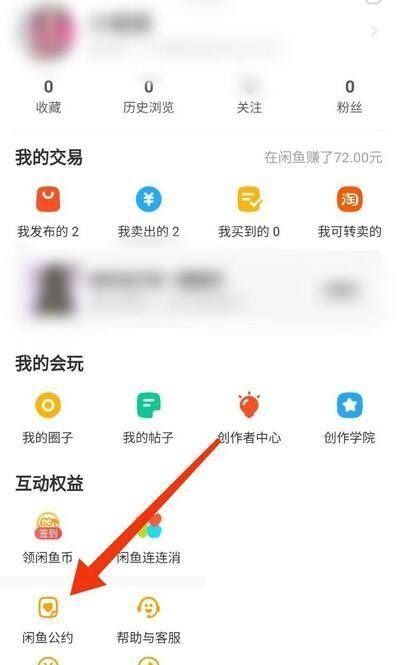 闲鱼怎么查看闲鱼公约？闲鱼查看闲鱼公约方法截图