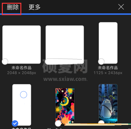 procreate pocket在哪里删除作品?procreate pocket删除作品方法截图