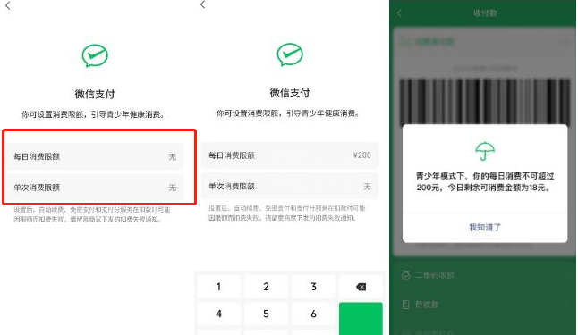 微信青少年模式如何设置限制付款?微信青少年模式设置限制付款教程截图