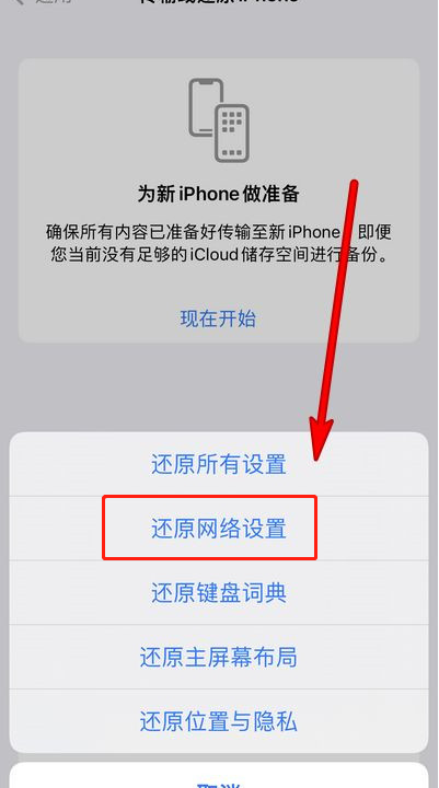 iPhone13怎样还原网络设置？iPhone13还原网络方法介绍截图