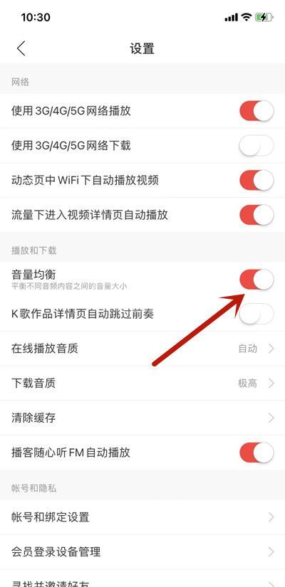 网易云音乐在哪开启音量平衡功能?网易云音乐开启音量平衡功能的方法截图