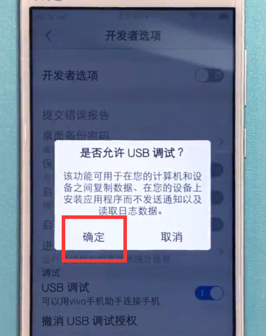 vivo手机中打开usb调试的方法步骤截图