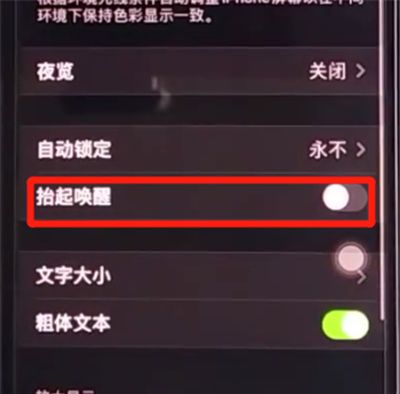 iphone11中设置抬起亮屏的方法步骤截图