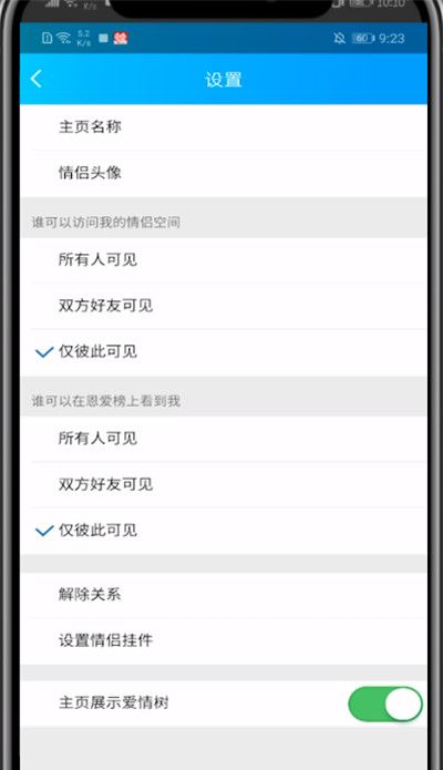 qq情侣空间中设置别人看到的方法教程截图