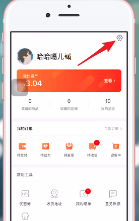 淘集集APP联系客服的操作过程截图