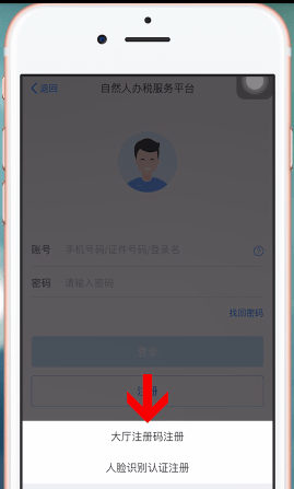 自然人办税服务平台进行注册的操作过程截图
