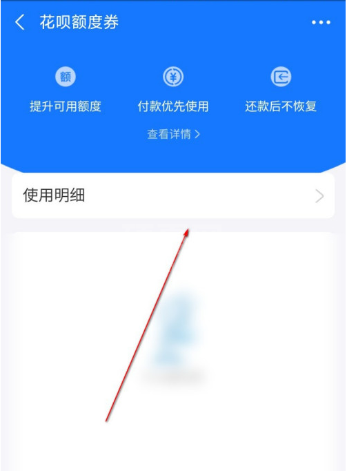 支付宝在哪查花呗额度券使用情况 支付宝查询花呗额度券使用明细教程截图