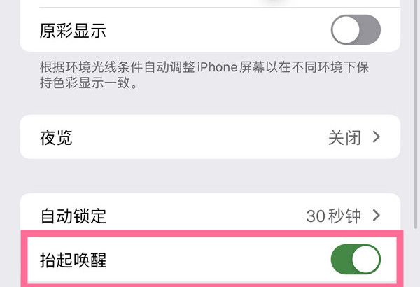 苹果13抬起唤醒怎么关闭?苹果13抬起唤醒关闭方法截图