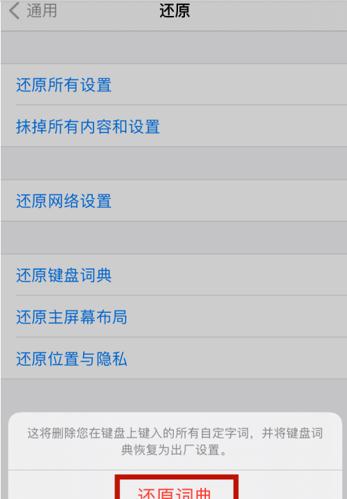 苹果12怎么删除输入法记忆 苹果12还原键盘词典方法截图