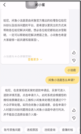 闲鱼中上小法庭的详细操作流程截图