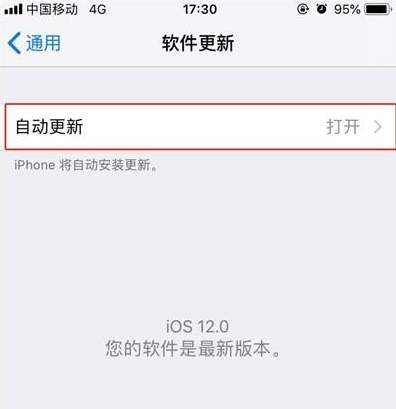 iPhone11pro max关掉系统自动更新的简单操作截图