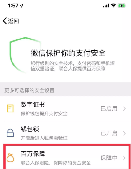 微信钱包提高安全性的操作技巧截图