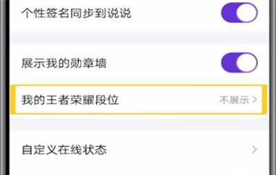 qq中关闭王者段位显示的方法步骤截图